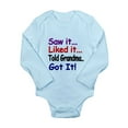 thumbnail image 1 of CafePress - Saw It, Liked It, Told Grandma, Got It! Body Suit - Long Sleeve Infant Bodysuit, 1 of 1