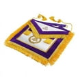 thumbnail image 2 of PAST GRAND THRICE ILLUSTRIOUS MASTER ROYAL & SELECT MASTERS ENGLISH REGULATION APRON - PURPLE VELVET WITH HAND EMBROIDERY & GOLD FRINGE, 2 of 5