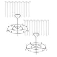 thumbnail image 1 of Oleegame 2 Pcs Brochettes de Kebab Plates en Métal Acier Inoxydable BBQ Barbecue Brochette Grand Réutilisable pour Gril, 1 of 9