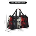 thumbnail image 3 of Easygdp Red And White Screaming Demon Skull Bolsa de Gimnasio, Bolsa de Viaje Duffel, Bolsa de Fin de Semana con Compartimentos, Bolsa de Mano para Noche, 3 of 7
