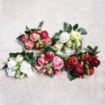 thumbnail image 1 of Gwong Decoración hogareña 9pcs / bouquet Faux Flowers Realistic Beautiful Beakight Artificial Rose Fake Silk Flowers para el hogar Gwong 21066120, 1 of 6