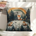 thumbnail image 6 of fox trees rainbow Linen toss pillowcase decoration pillowcase gifting preferred 20x20 inch cushion cover 2 sets sofa pillowcase sofa bedroom living room car, 6 of 8