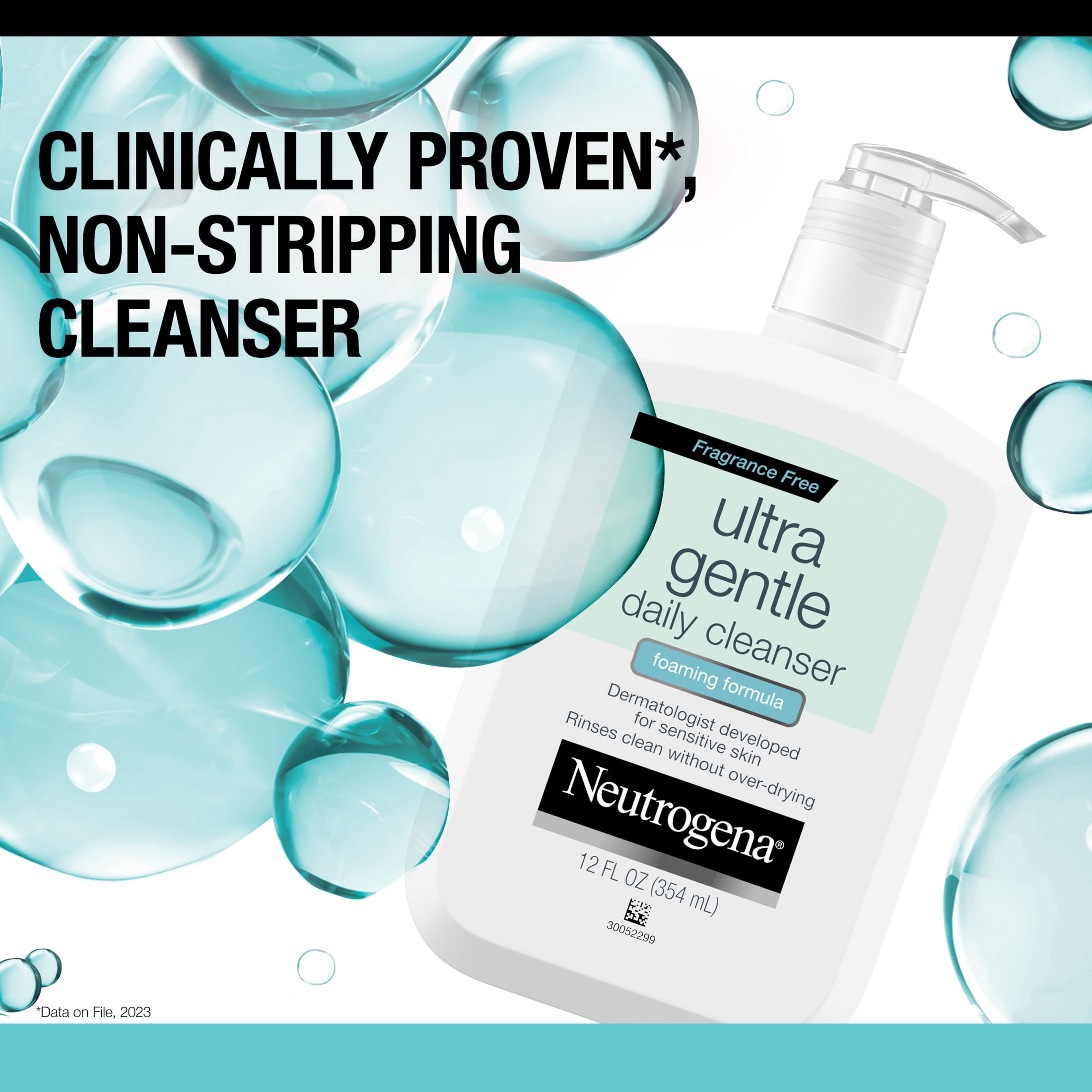 (2 pack) Neutrogena Ultra Gentle Foaming Facial Cleanser, Daily Face Wash, 12 fl. oz