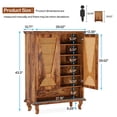 thumbnail image 2 of GVN Shoe Storage Cabinet, Shoe Organizer,Rattan Shoe Cabinet, 5-Tier Hidden Shoe Rack with Ventilated Doors, 2 of 5