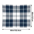thumbnail image 2 of Blue Red White Tartan Plaid Wall Tapestry 50"x60" Lightweight, Wrinkle-Resistant Hanging Blanket for Bedroom Living Room Decor, 2 of 6