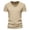 Khaki, variant on Men’s Short Sleeve V Neck T-Shirt Solid Color Cotton Casual Fashion Top