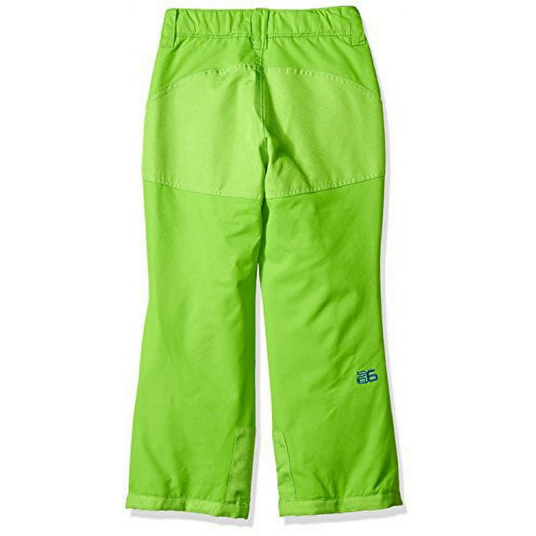 Arctix Youth Snow Pants with Reinforced Knees and Seat - Lime Green, M 
