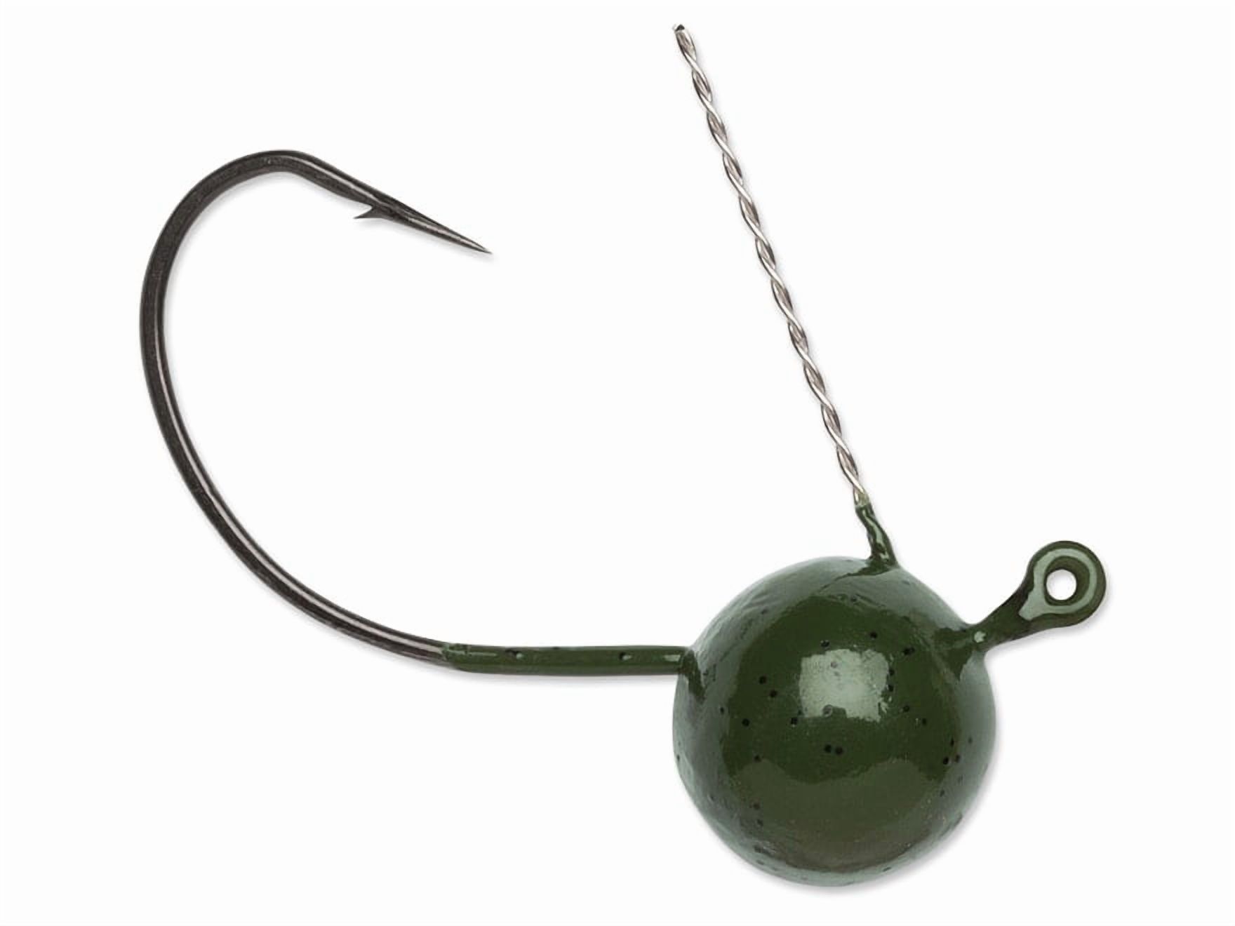 Lot De 3 Têtes Plombées VMC Swinging Ned Rig 7 G - Crochet Mobile, Pour Pêche Ned Rig, Vert Citrouille