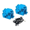 thumbnail image 2 of Caja de cambios RC de Metal Hugo procesado con tornillos para Wltoys 1/28 K989 P929 azul, 2 of 7