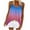 A, variant on Mchoice Summer Tops for Women Sleeveless Halter Gradient Color Tank Tops Flowy Pleated V-Neck Casual Loose Vest