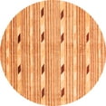 thumbnail image 1 of Ahgly Company Indoor Round Oriental Orange Modern Area Rugs, 4' Round, 1 of 4