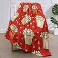 thumbnail image 2 of Movie Popcorn Blanket Gifts for Women Girls Adults Kids Soft Warm Lightweight Cozy Cinema Popcorn Theme Throw Blankets for Bed Sofa Couch Living Room Decor 80x60in, 2 of 6