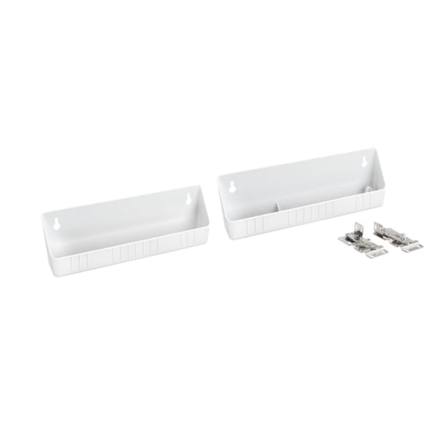 Bandejas para fregaderos Rev-A-Shelf 6572-11-11-52, 11 pulgadas, 2 unidades, color blanco