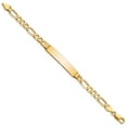 thumbnail image 2 of 10k Yellow Gold Bracelet ID Figaro 7.5 mm 8 in Link, 2 of 3