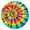Colorful Tie Dye-1, variant on Colorful Tie Dye Mandala Pattern Round Fitted Tablecloth with Elastic Edge,Dining Table Cover Waterproof,Outdoor Round Tablecloth for Camping,Dining,Indoor and Outdoor