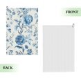 thumbnail image 2 of ARISTURING Floral Pattern Blue Bird Golf Towel for Men Microfiber Premium Golf Towel 1PC, 2 of 7