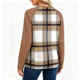 thumbnail image 5 of Womens Thermal Tops Plaid Raglan Sleeve Crewneck Casual Loose Long Sleeve Fall Tee Blouse, 5 of 5