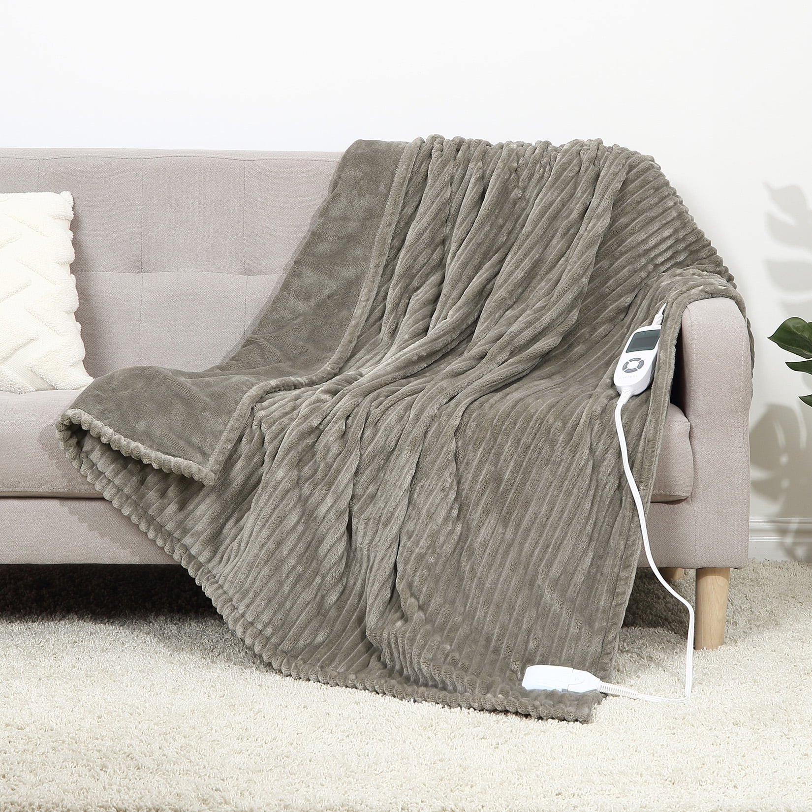 GlowSol Heated Blanket Electric Throw Fast Heating Throw Blanket 10