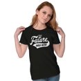 thumbnail image 4 of The Future Was Now Motivational Quote Womens Fitted Plus Size Graphic Tee Brisco Brands 2X, 4 of 5