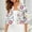 White, variant on Loyisod Women's Thin Shrugs 3/4 Sleeve Lightweight Print Cropped Tops Round Neck Open Front Cardigan for Dress