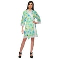 thumbnail image 2 of Moomaya Cotton Printed Robe For Women Kimono Getting Ready Bridesmaid&nbsp;Lace Robes, 2 of 6