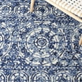 thumbnail image 6 of SAFAVIEH Trace Aditi Oriental Area Rug, Navy/Ivory, 6' x 6' Square, 6 of 8