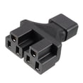 thumbnail image 1 of Adaptador de corriente AC PiccoCasa IEC320 C14 a 2 enchufes hembra US NEMA 5-15R color negro, 1 of 4