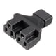 thumbnail image 1 of Adaptador de corriente AC PiccoCasa IEC320 C14 a 2 enchufes hembra US NEMA 5-15R color negro, 1 of 4