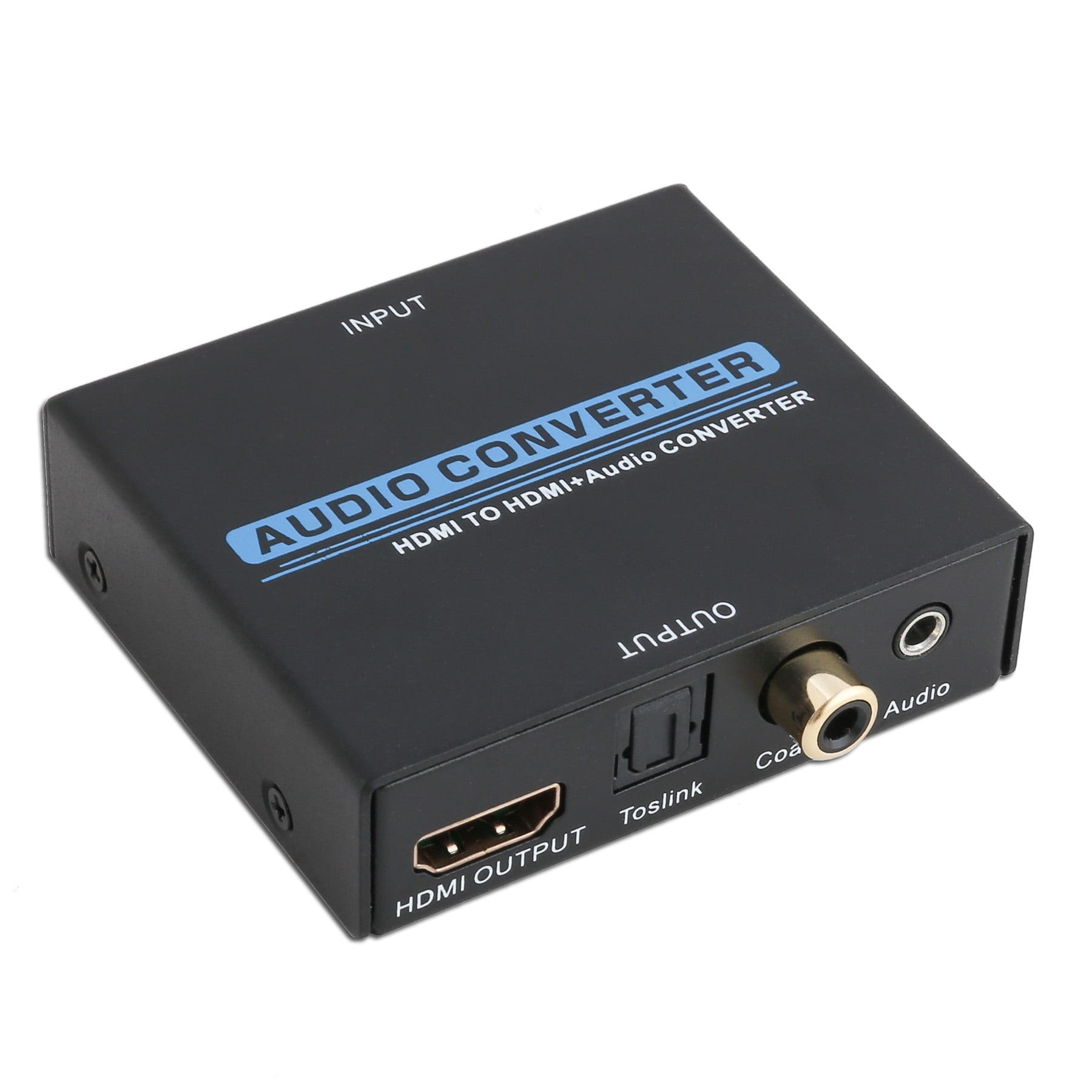 HDMI to HDMI+Audio Converter, Output Connectors (SPDIF, Coaxial, 3.5mm Jack), Input Resolution up to 1080p, Black Color - Walmart.com