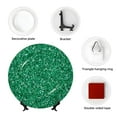 thumbnail image 4 of Disketp Green Glitter Ceramic Plate Dinner Plates Bone China Decorative Plates Art Ceramic Ornaments for Wall Hanging Decoration -10in, 4 of 6