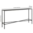 thumbnail image 3 of Henn&Hart 55" Noirci Table Console en Métal Bronze, 3 of 8