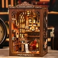 thumbnail image 3 of Book Nook Kits For Adult, 3D Wooden Puzzle Booknook, Miniature Bookend Bookshelf Booknooks House, 3 of 8