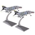 thumbnail image 1 of 2 piezas F-4c Diecast 1: 100 modelo de modelos de de juguete - bombardero de interceptor de defensa para Hugo Avión de combate americano del aeroplano, 1 of 10