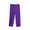 Purple, variant on Women's Cotton Pajama Capris Plus Size Elastic Waist Soft Lounge Summer Pjs Bottoms Capri Pants Sleepwear (3XL, Purple)