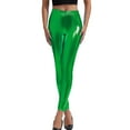 thumbnail image 2 of HJYCHN Women's Stretchy Leather Leggings High Waisted Pants with Comfortable Four Way Fabric for a Fit Green M, 2 of 4