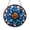 Acrylic 3.5 Inch, variant on Decorative Floral Window Panel – Blue Flower Stained Glass Look