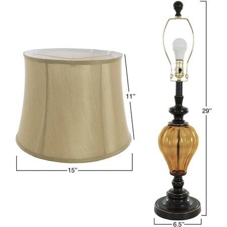 Table Lamps with Shades Set of 2 by Lavish Home, (2 LED Bulbs included), Multiple Styles
