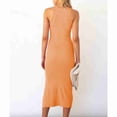 thumbnail image 1 of Vestido sin mangas para mujer, vestido de verano con corte en la cintura y contraste de color con abertura lateral en la cadera, 1 of 3