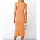 thumbnail image 2 of Vestido sin mangas para mujer, cintura recortada, contraste de color, lado dividido, envoltura de cadera, vestido de verano, naranja, rosa, XS, 2 of 3