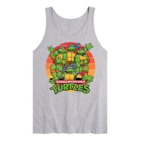 Teenage Mutant Ninja Turtles - Retro Sunset Circle - Men's Jersey Tank Top
