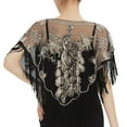 thumbnail image 4 of MSJUHEG Cape,Shawl Wraps,Warm Shawl Wraps,Shoulder Cape,Ponchos,Fashionable Mesh Sequined Tassel Gown Shawl Elegant Beaded Smock Cape B One Size, 4 of 4