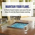 thumbnail image 3 of BBQGuys Signature Polished Glass Flame Guard For 18-Inch Rectangular Drop-In Fire Pit Pans - FG-AFPP-18, 3 of 4