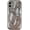 Silver, variant on for iPhone 12 Case,Water Ripple Wave Meteorite Bubble Chrome Plating Soft Phone Case (Silver)