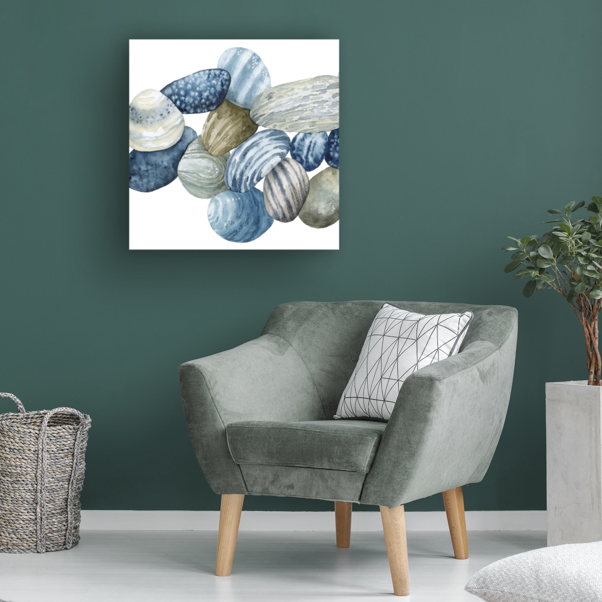 Grace Popp 'Found Pebbles I' Canvas Art