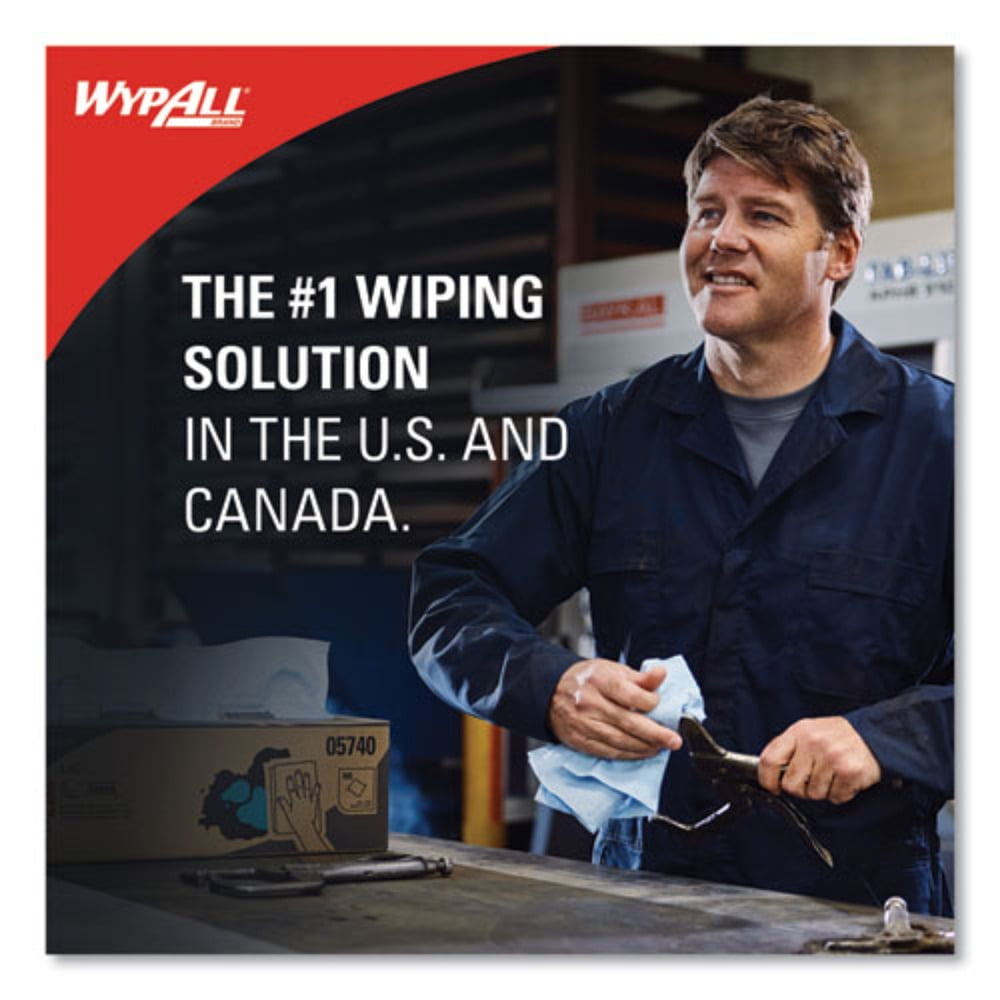 WypAll PowerClean X80 Cloths Heavy Duty Wipes (41025), Jumbo, Extended Use Towels, White (1 Roll of 455 Sheets, 455 Sheet Total)