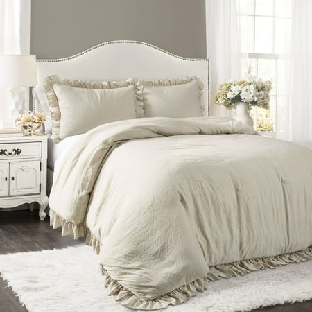 3pc Full/Queen Reyna Comforter & Sham Set Wheat - Lush Décor