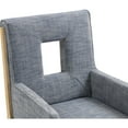 thumbnail image 4 of Meridian Furniture Gwendolyn Navy Linen Textured Fabric Dining Arm Chair, 4 of 10