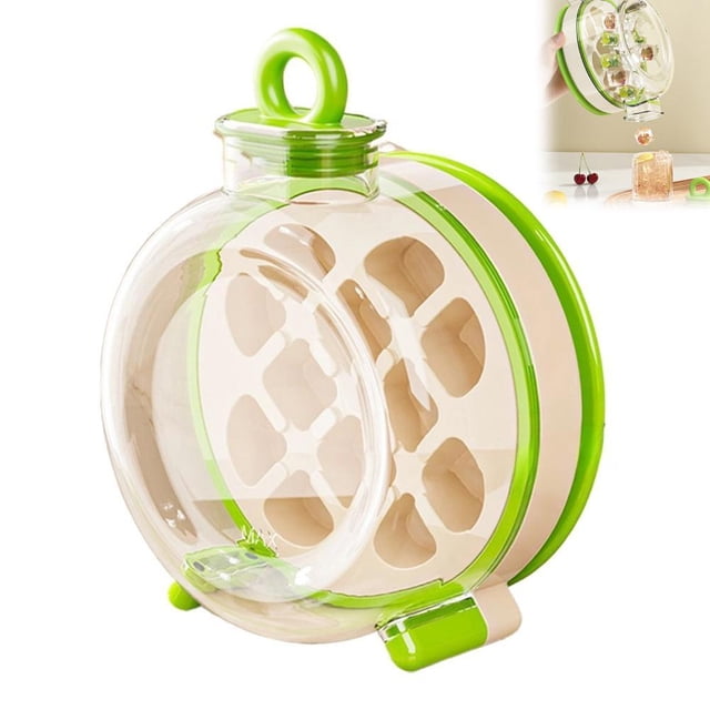 Plastic Ice Cube Maker with Enclosed Dust-Free Tray, Effortless One-Step Ice Release, Zero-Contact Quick Refilling for Home Kitchen & Picnic Use, 4.72 Inch Width, Portable Freezing Mold