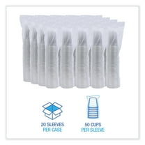 Boardwalk New Clear Disposable Plastic Cold Cups, 16 oz, PET, 50 Cups/Sleeve, 20 Sleeves/Carton