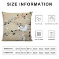 thumbnail image 5 of Nawypu Birds Throw Pillow Cushion Cover, 2 Birds on a Branch Singing Love Songs Friend Valentine Couple Hope Living, Decorative Square Accent Pillow Case,Black Tan, 5 of 5